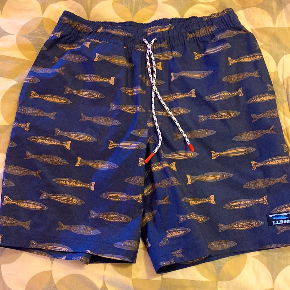 LL Bean Fish Swim Trunks